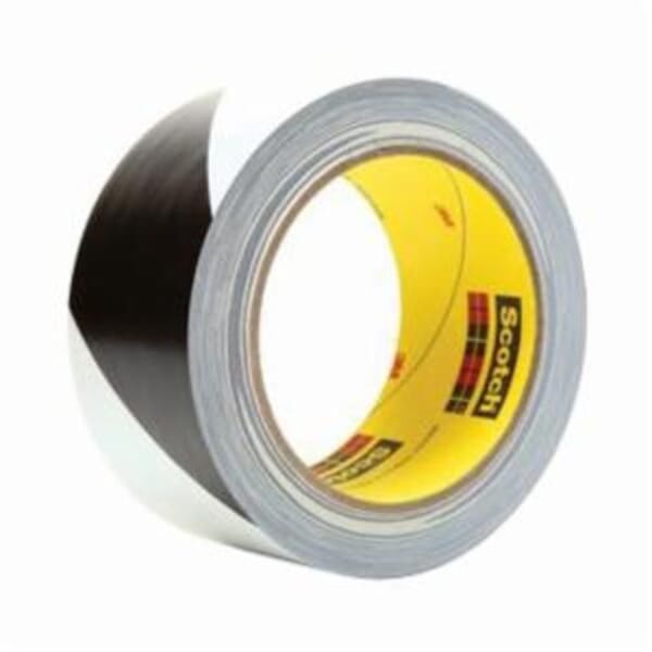 3M 7000048413 Non-Antislip Tape, 36 yd L x 2 in W, Black on White, Vinyl