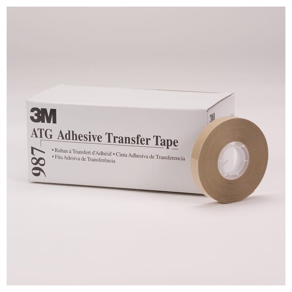 3M Utility-Grade Adhesive Transfer Tape, 2 mil THK, 1.7 mil 400 Acrylic Adhesive, Clear