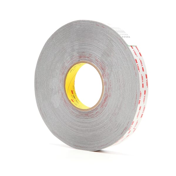 3M 7000048649 Pressure Sensitive Tape, 72 yd L x 1 in W, 0.015 in THK, Multi-Purpose Acrylic Adhesive, Gray