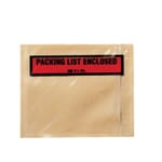 3M 7000124014 Top Printed Envelope, 5-1/2 in L x 4-1/2 in W, Polyethylene Film Backing, Clear
