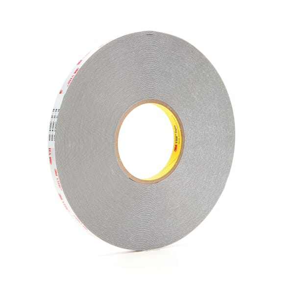 3M 7100075331 Pressure Sensitive Tape, 72 yd L x 1/2 in W, 0.015 in THK, Multi-Purpose Acrylic Adhesive, Gray