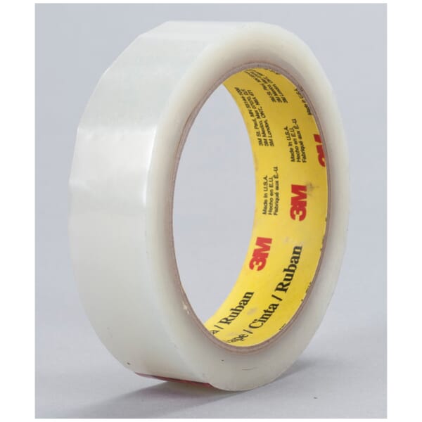 3M 1-Sided Light Duty Film Tape, 2 mil THK, Acrylic Adhesive, Polyester Backing, Transparent