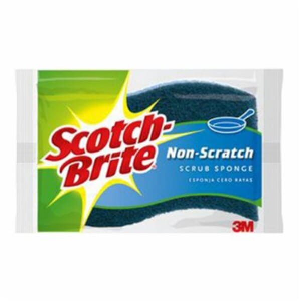 Scotch-Brite 7100019516 Multi-Purpose Non-Scratch Sponge, Blue, 4-1/2 in L x 2.6 in W x 0.9 in THK, Cellulose