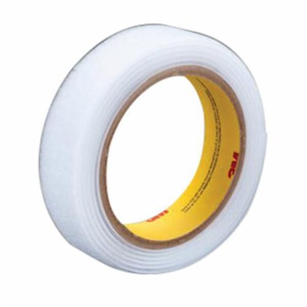 3M 7000126455 Reclosable Hook Fastener, 50 yd L x 5/8 in W, 0.15 in THK Engaged, Modified Rubber Adhesive, Woven Nylon Backing, White