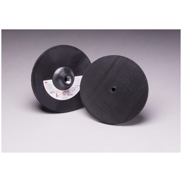 3M 7000120890 Firm Density Regular Disc Pad Holder, 6 in Dia Pad, Hook and Loop Attachment