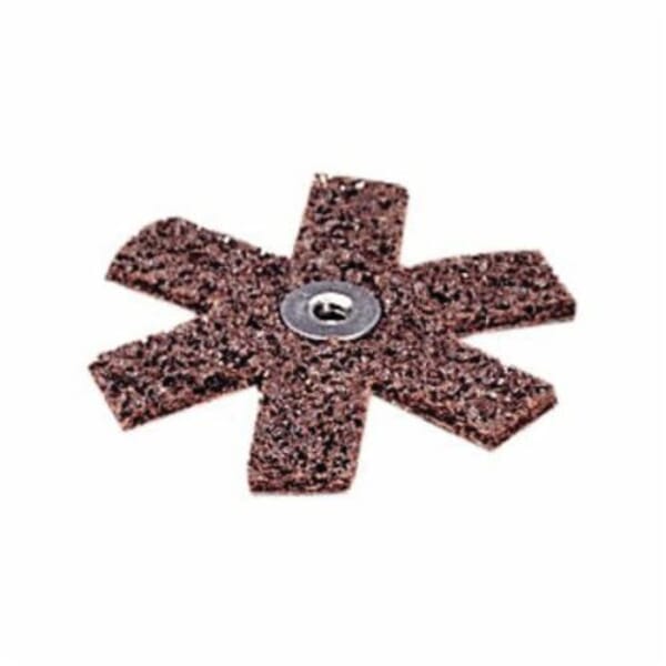 Scotch-Brite 7000120970 Eyelet Abrasive Star, 2 in Dia Star, Very Fine Grade, Aluminum Oxide Abrasive