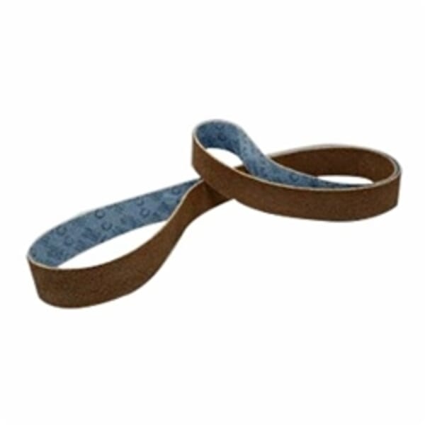 Scotch-Brite 7010329409 Low Stretch Surface Conditioning Belt, 1 in W Belt x 132 in L, Coarse Grade, Aluminum Oxide Abrasive, Blue/Brown