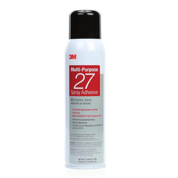 3M 7000028596 Spray Adhesive, 20 fl-oz Container Aerosol Can Container, Clear, 140 deg F