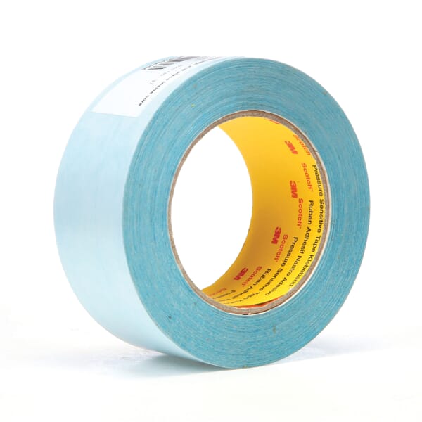 3M 5111108067 Flying Splice Splittable Double Coated Tape, 33 m L x 50 mm W, 5.5 mil THK, Acrylic Adhesive, Tissue Backing, Blue