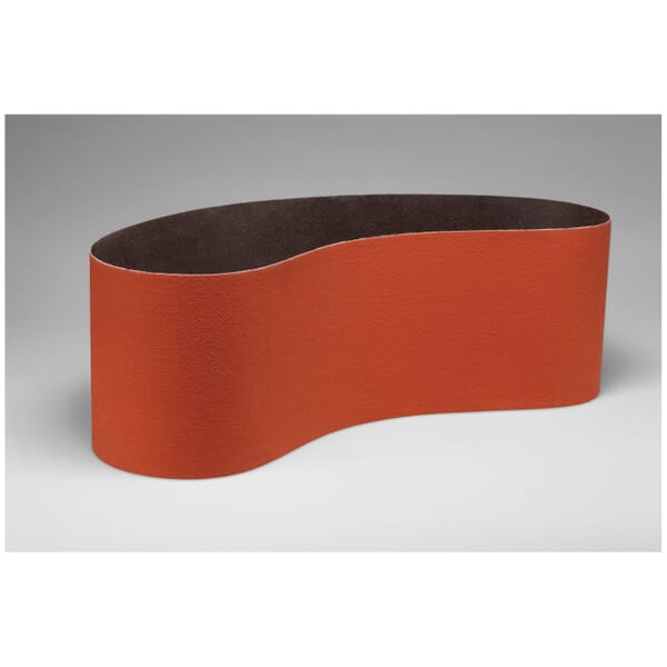3M 5111167752 Narrow Belt, 6 in W Belt x 312 in L, 50 Grit, Ceramic Abrasive, Cloth Backing