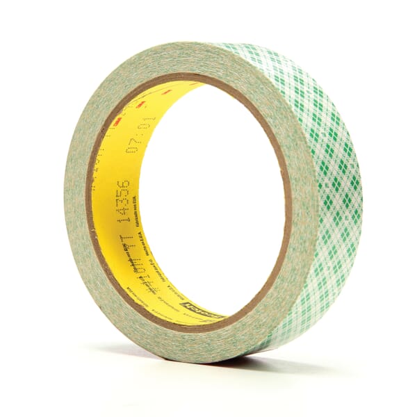 3M 7010373939 Double Coated Tape, 10 yd L x 1 in W, 6 mil THK, 850 Natural Rubber Adhesive, Paper Backing, Natural