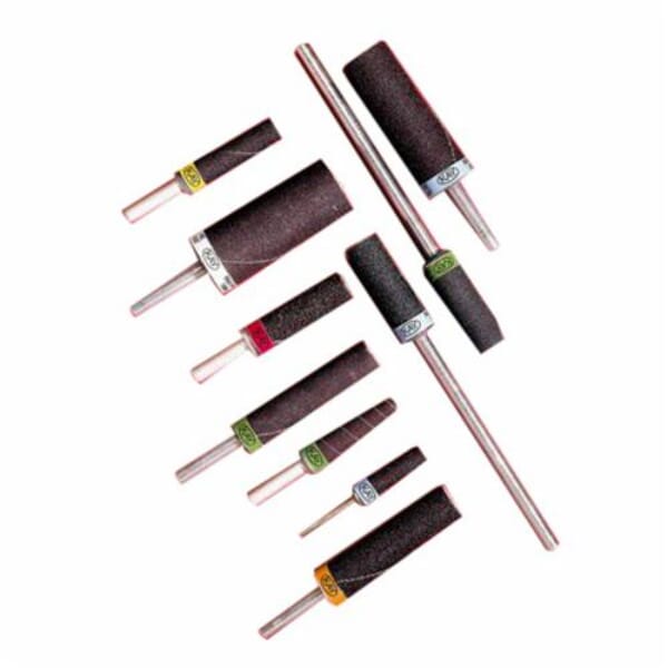 Standard Abrasives 7100098787 Straight Precision Cartridge Roll, 1/2 in Dia x 2-1/2 in OAL, 1/4 in Dia Pilot Hole, 80 Grit, Zirconia Alumina Abrasive