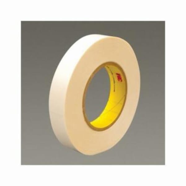 3M 7010335748 Heavy-Duty Double Coated Tape, 55 m L x 72 mm W, 5 mil THK, Repulpable Adhesive, Tissue Backing, White