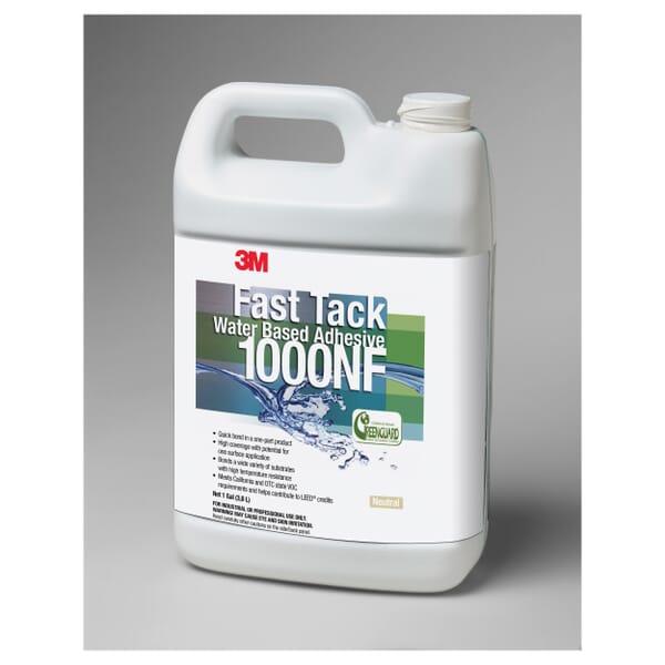 3M 7100011610 Fast Tack Water Based Adhesive, 1 gal Container Can Container, Neutral, 300 deg F