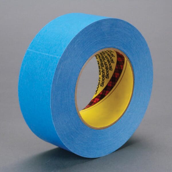 3M 7100028018 Single Coated Flatback Tape, 55 m L x 24 mm W, 7.5 mil THK, Repulpable Adhesive, Kraft Paper Backing, Blue