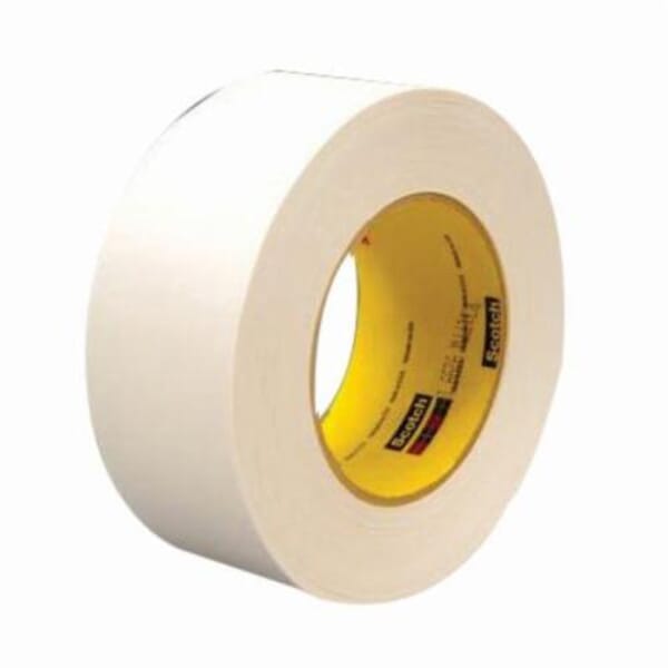 3M 7100028150 Lightweight Double Coated Tape, 55 m L x 48 mm W, 3 mil THK, Repulpable Adhesive, Tissue Backing, White