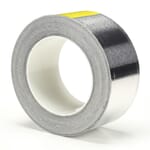 3M 7100067294 Tape, 36 yd L x 2 in W, 3.5 mil THK, Glassine Paper Liner, Conductive Acrylic Adhesive, Aluminum Foil Backing, Silver