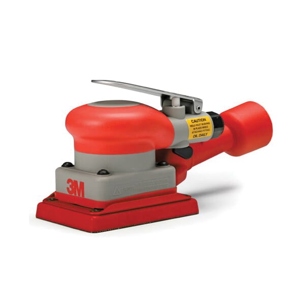 3M 7100138283 Self-Generated Vacuum Pneumatic Orbital Sander, 3 x 4 in Pad, 17 scfm Air Flow