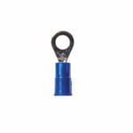 Highland 7000133678 Insulated Terminal, 16 to 14 AWG Conductor, 0.8 in L, Butted Seam Barrel, Vinyl, Blue