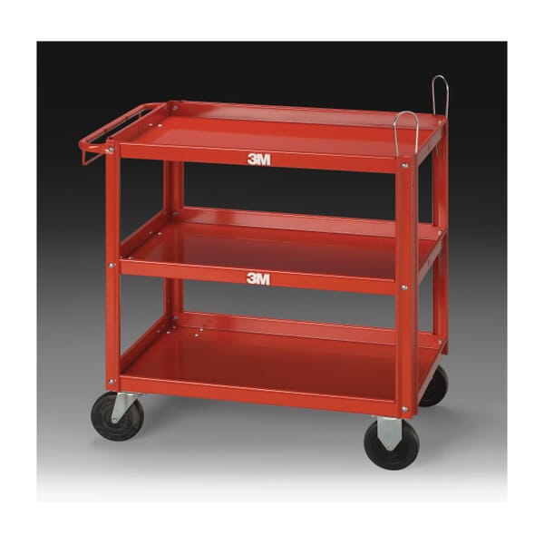 3M 7000045706 Utility Cart, 19-3/4 in OAL x 33 in OAW x 32 in OAH, 400 oz Load, Red