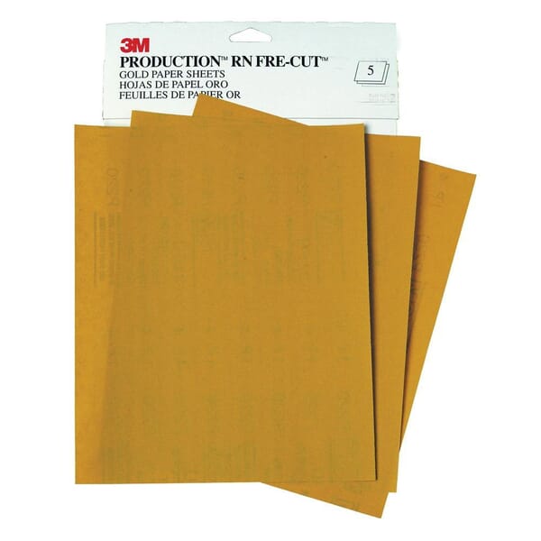 3M 7000118278 Abrasive Sheet, 11 in L x 9 in W, P400 Grit, Medium Grade, Aluminum Oxide Abrasive, Paper Backing