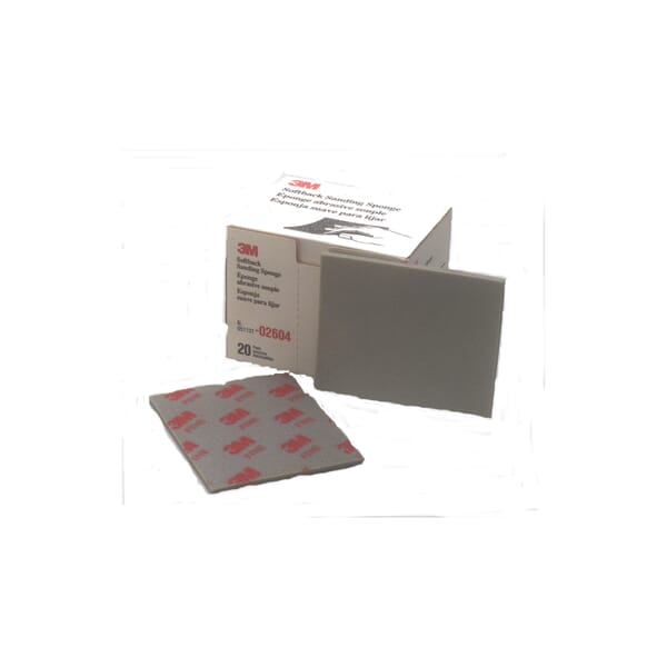 3M 7000000589 Softback Sanding Sponge, 5-1/2 in OAL x 4-1/2 in OAW x 3/16 in THK Overall, 320/400 Grit, Fine Grade