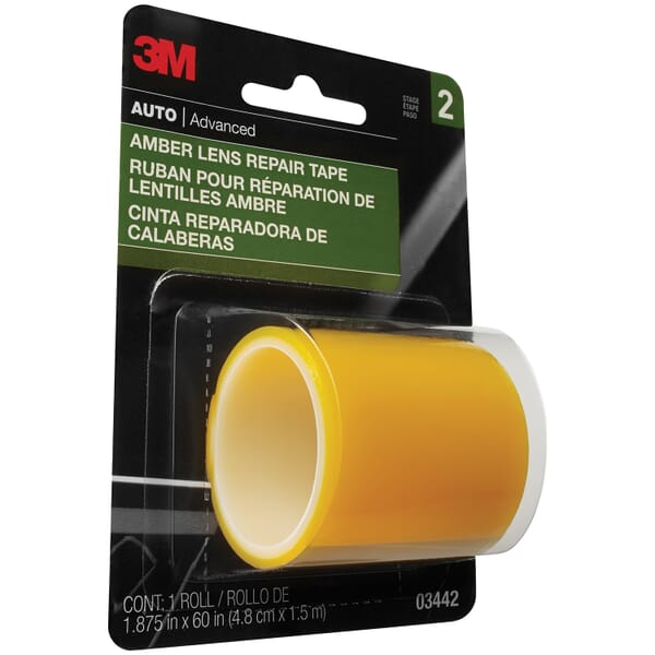 3M 7100015031 Non-Reflective Lens Repair Tape, 60 in L x 1-1/2 in W, Amber