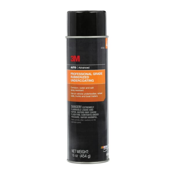 3M 7100046055 Professional Grade Rubberized Undercoating, 16 oz Container, Liquid Form, Black, 15 min Curing