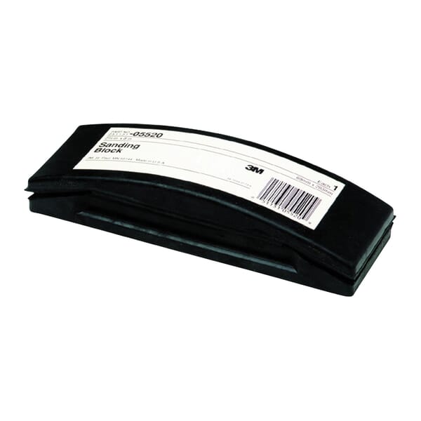 3M 7000028366 Firm Density Sanding Block, 8 in OAL x 2-3/4 in OAW, Rubber Abrasive, Clip-On Attachment