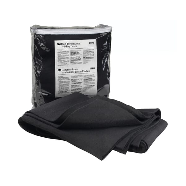 3M 7000045729 Wrlding Drape, 80 in L x 57 in W, Fabric, Black