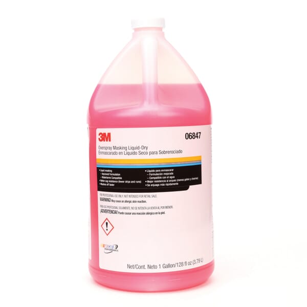 3M 7010309222 Masking Liquid, 1 gal Container Can Container, Mild Odor/Scent, Red, Liquid Form