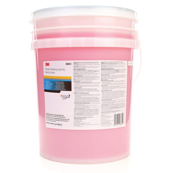 3M 7100136751 Masking Liquid, 5 gal Container Pail Container, Mild Odor/Scent, Red, Liquid Form