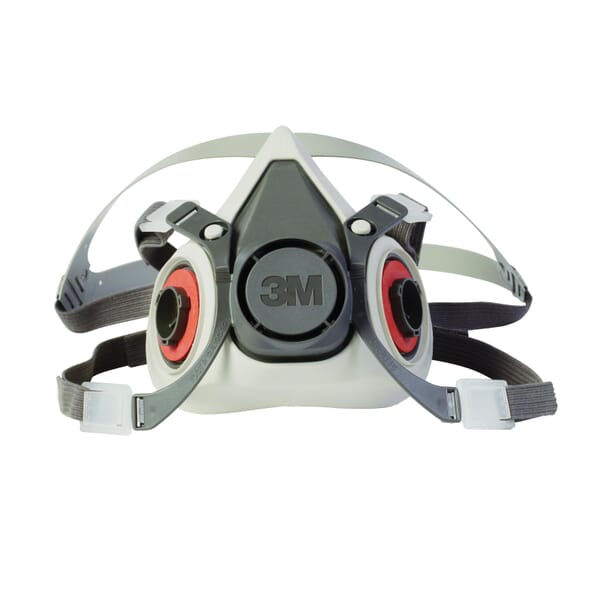 3M 5113107024 6000 Series Dual Cartridge Reusable Half Facepiece Respirator, S, 4-Point Yolk/Cradle Suspension, Bayonet Connection, Resists: Particulates, Gases and Vapors
