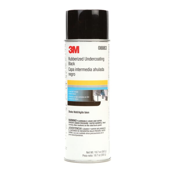 3M 7000119862 Rubberized Undercoating, 19.7 oz Container, Liquid Form, 16 sq-ft Coverage, 20 min Curing