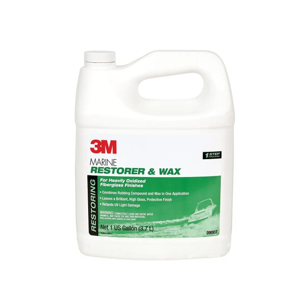 3M 7100142897 Marine Restorer and Wax, 1 gal Container, Liquid Form, Tan