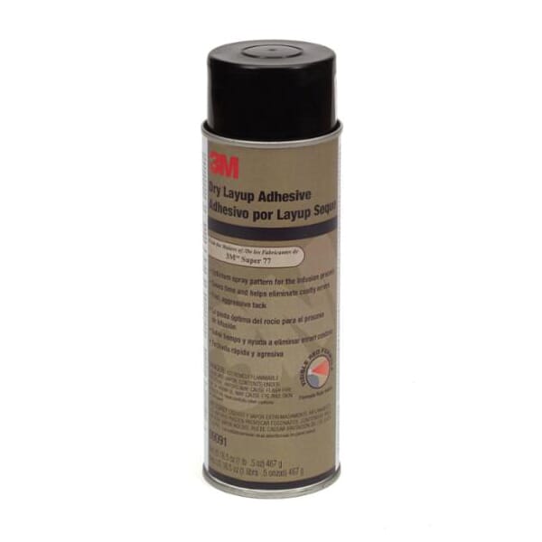 3M 7100010064 Dry Layup Adhesive, 467 g Container Aerosol Can Container, Dark Red, 65 deg F