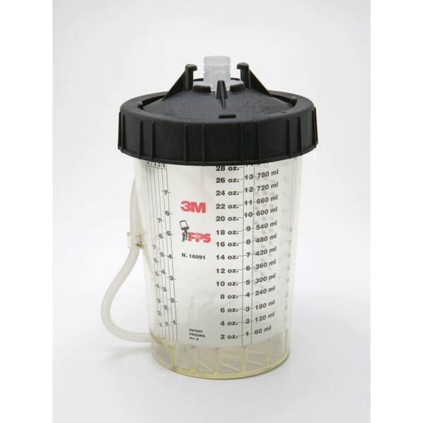 3M 7000119668 Type H/O Pressure Cup, 950 mL Container, For Use With 3M Paint Preparation System