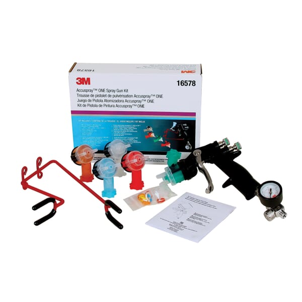 3M 7100096182 Spray Gun Kit, 13 cfm at 20 psi Air Consumption, 10 to 12 in Pattern, 1/4 in Air Inlet, For Use With 3M PPS System, Composite