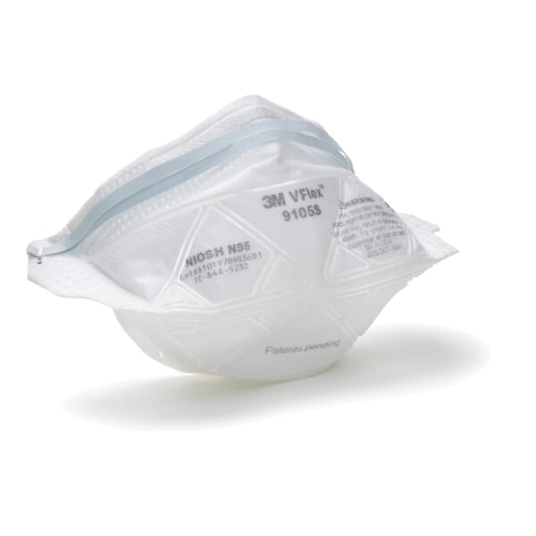3M 5113117394 Economical Particulate Respirator, S, Resists: Non-Oil Based Particles, Airborne Contaminants, Dust and Other Particles