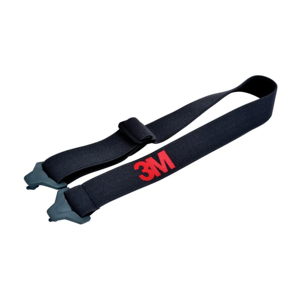 3M 7010341344 500 Replacement Cloth Strap, Cloth/Elastic, Black