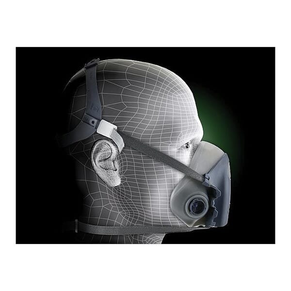 3M 7100134948 7500 Probed Reusable Respirator, 4-Point Suspension, Bayonet Connection, Resists: Multi-Contaminants
