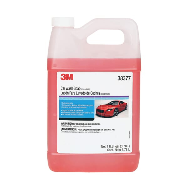 3M 7000120061 Car Wash Soap, 1 gal Container Bottle Container, Cherry Odor/Scent, Orange/Red, Liquid Form