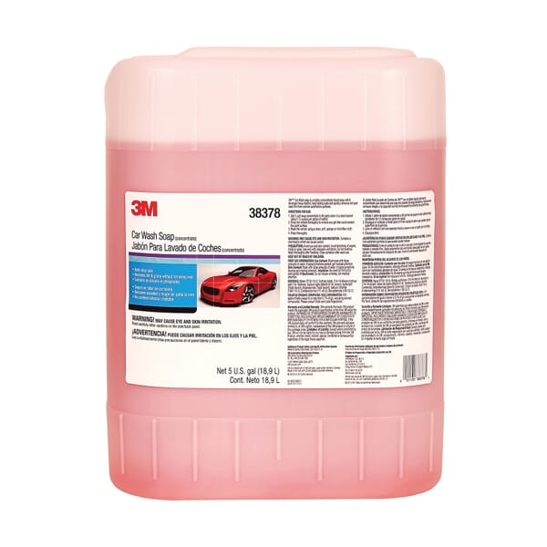 3M 7000045535 Car Wash Soap, 5 gal Container Pail Container, Cherry Odor/Scent, Orange/Red, Liquid Form