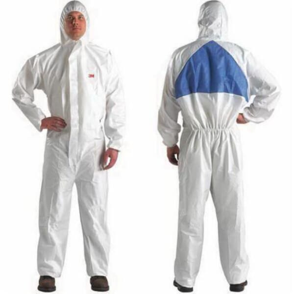 3M 5113149806 4540+ Light Duty Coverall, M, Blue/White, Combined SMS Fabric Laminate, 36 to 39 in Chest, 30 in L Inseam