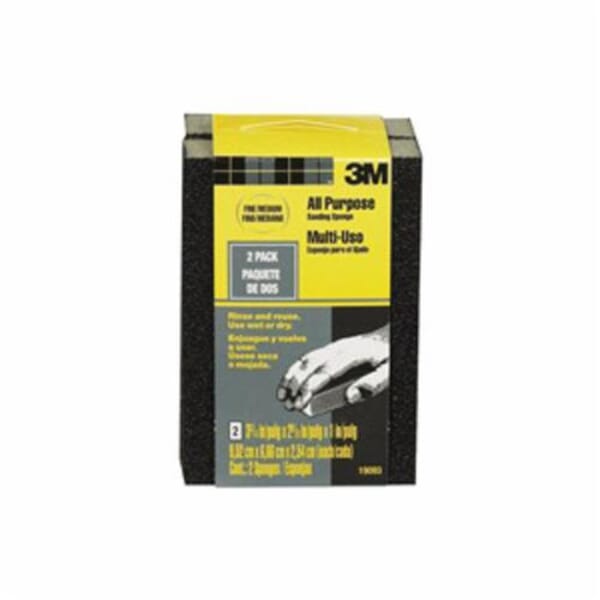 3M 7010340441 Drywall Sanding Sponge, 3-3/4 in OAL x 2-5/8 in OAW x 1 in THK Overall, Fine/Medium Grade