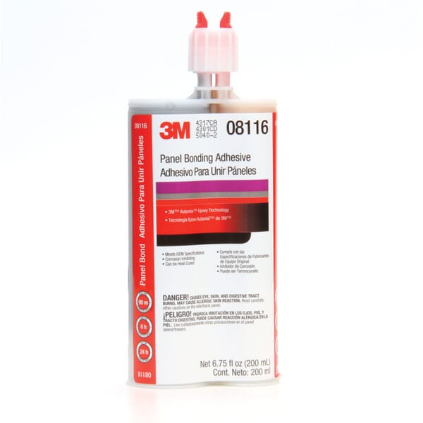 3M 7000045775 Bonding Adhesive, 200 mL Container Dual-Cartridge Container, Part A: Amber/Part B: Black, 24 hr Curing