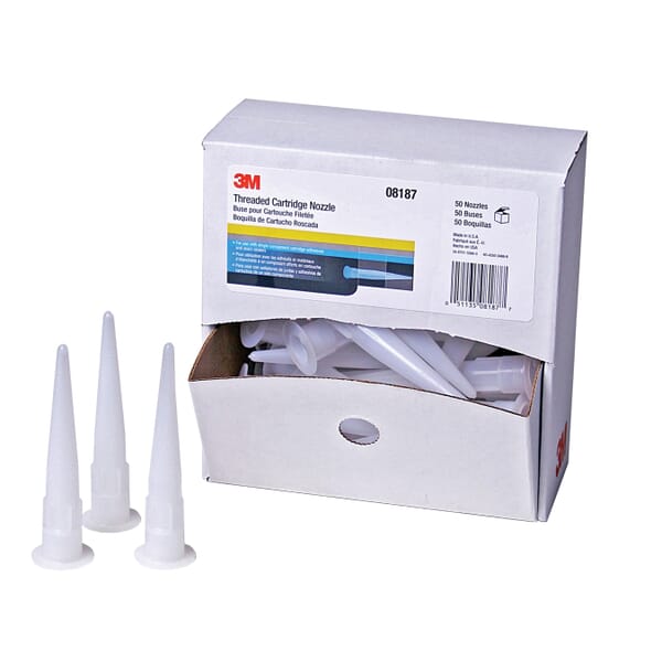 3M 7010328467 Threaded Cartridge Nozzle, For Use With 3M 10.5 fl-oz Single Component Cartridges