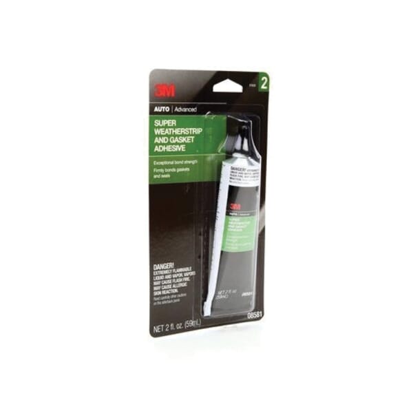 3M 7010328150 Weatherstrip and Gasket Adhesive, 2 oz Container Tube Container, Black
