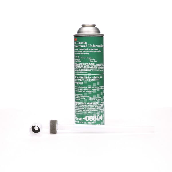 3M 7100166595 No Cleanup Water Based Undercoating, 18.5 oz Container, Liquid Form, Black, 120 min Curing