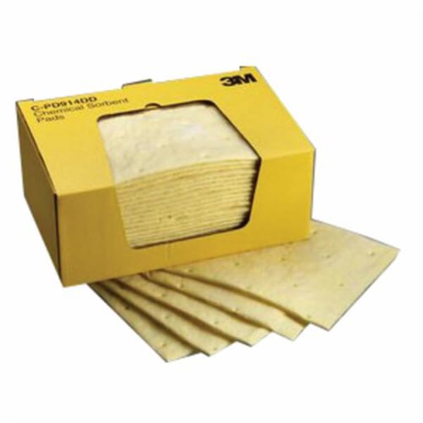 3M 7000001947 High Capacity Sorbent Pad, 23 in L x 36 in W x 1 in THK, 23.5 gal Absorption, Polypropylene/Polyester/Synthetic Fiber